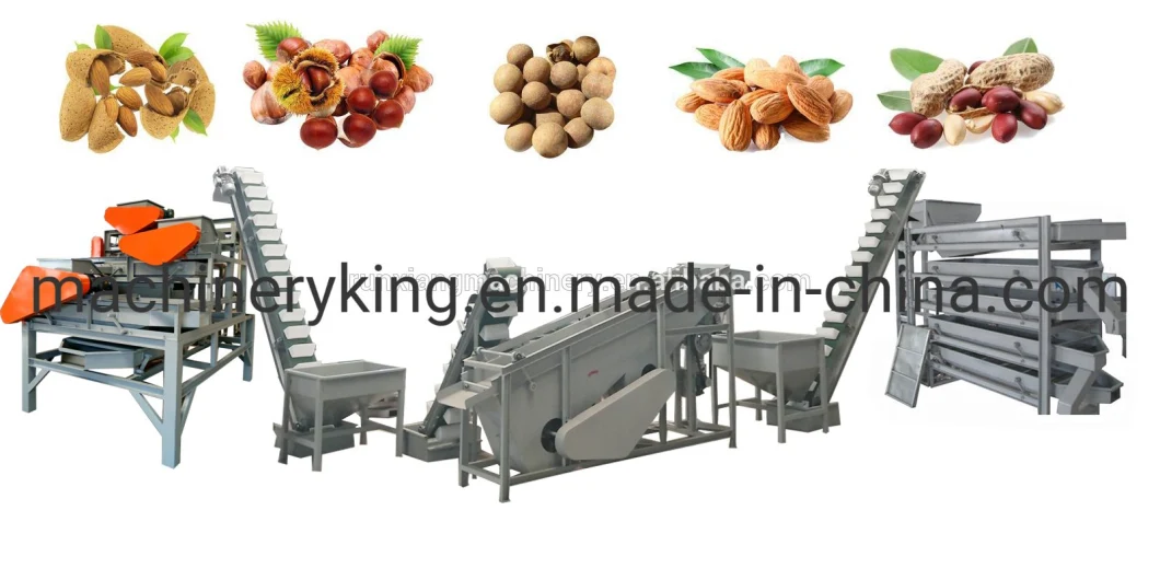 Food Macadamia Nut Almond Deshelling Cracking Cracker Processing Machine