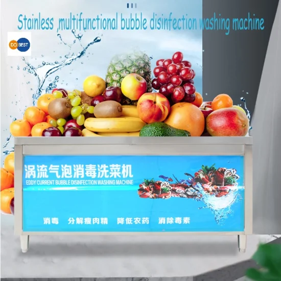 Коммерческая оптовая высококачественная машина для мытья фруктов и овощей с гидроксилом из нержавеющей стали/машина для мытья фруктов и овощей