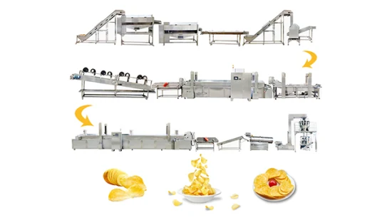 Высококачественная полностью автоматическая линия по производству картофельных чипсов Цена машины для производства картофельных чипсов
